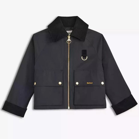 Barbour Jackets & Blazers - Barbour Black Nora Oversized-Collar Utility Jacket - NWT -  Size 8